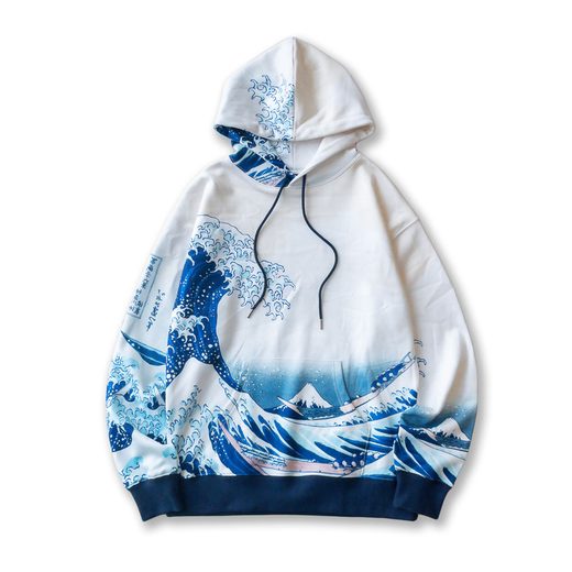 Hokusai ‘The Great Wave’ hoodie — supplied to The Met Store, manufactured by Korean Friends