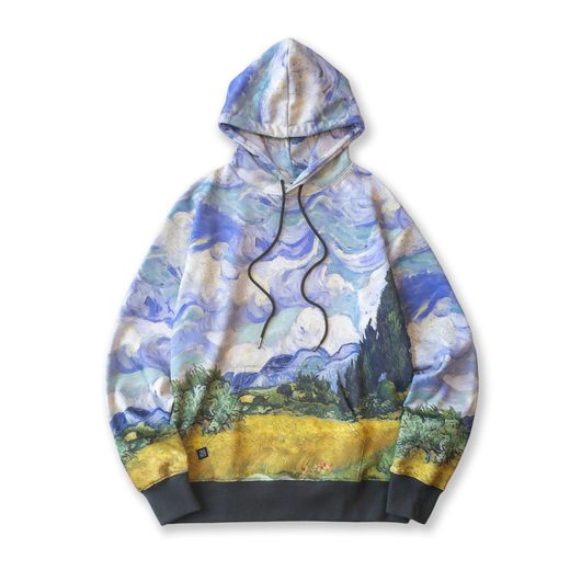 Van Gogh ‘Wheat Field with Cypresses’ hoodie — supplied to The Met Store, manufactured by Korean Friends